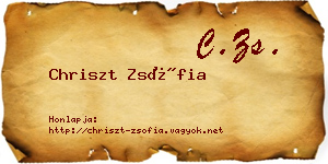 Chriszt Zsófia névjegykártya